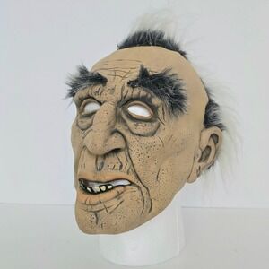 Paper Magic Group Halloween Adult Mask‎ Old Man Grandpa Fur Hair Creepy 2003
